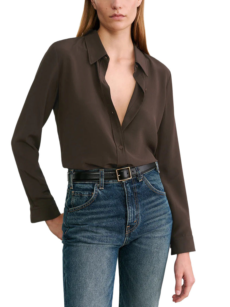 Simone Shirt in Chocolate Brown