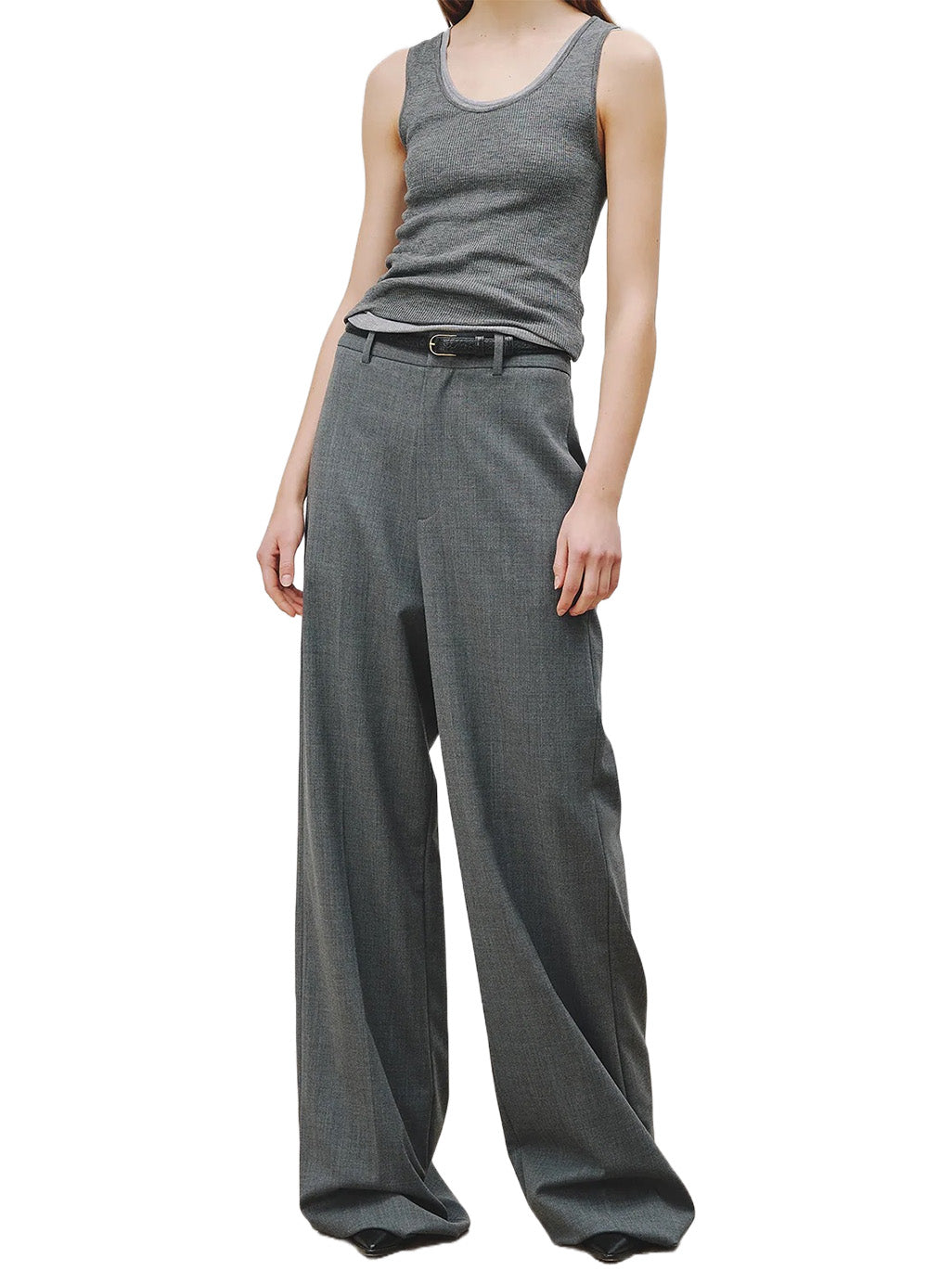Becky Sweater Tank In Dark Grey Melange