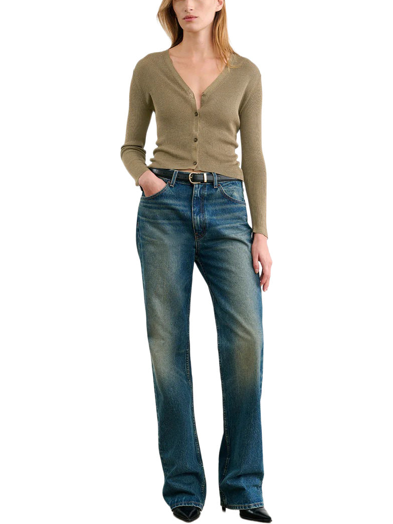 Nari Cardigan in Military Green