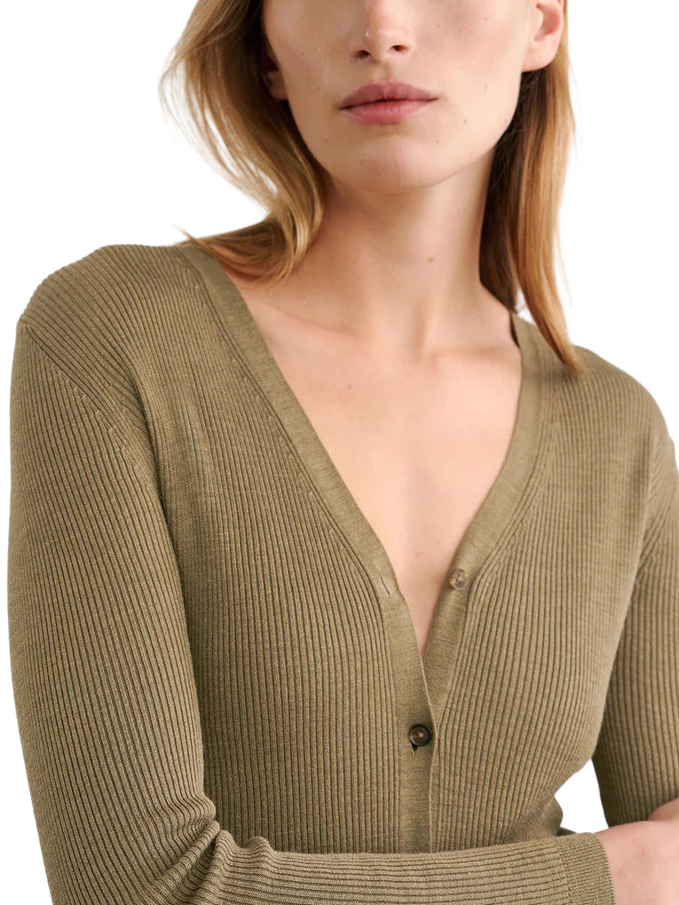 Nari Cardigan in Military Green
