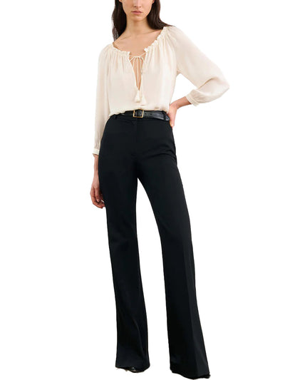 Carley Silk Blouse in Ivory