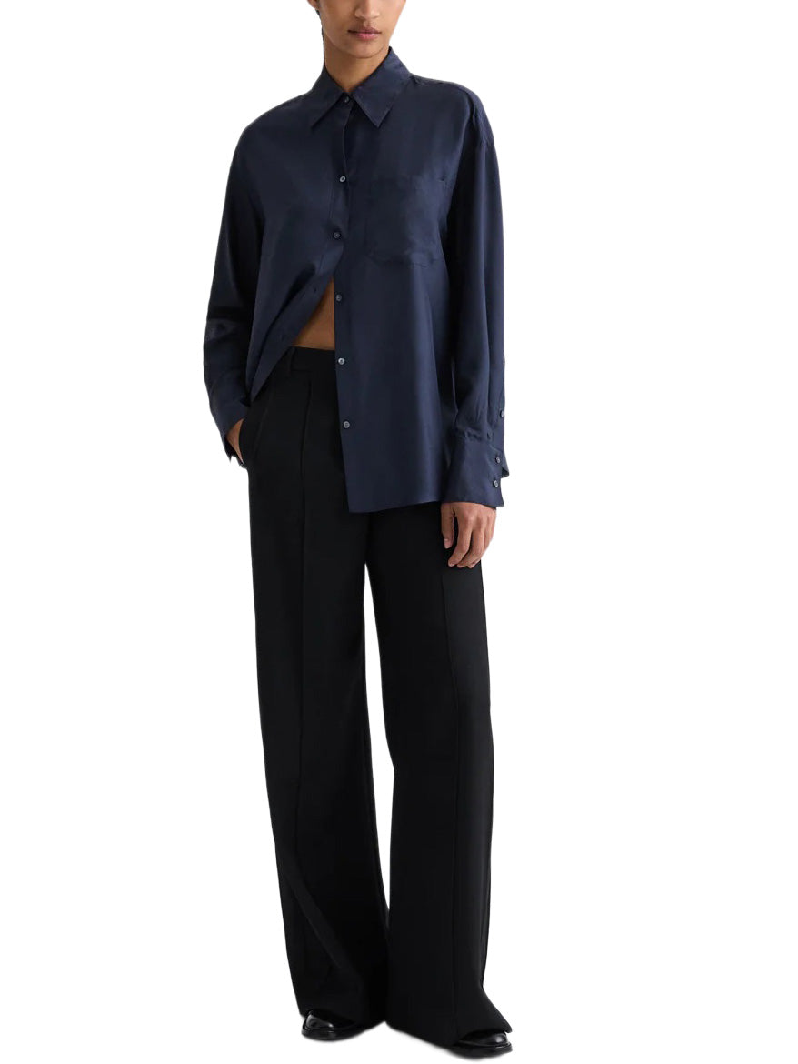 Big Joe Shirt in Washed Silk Habotai