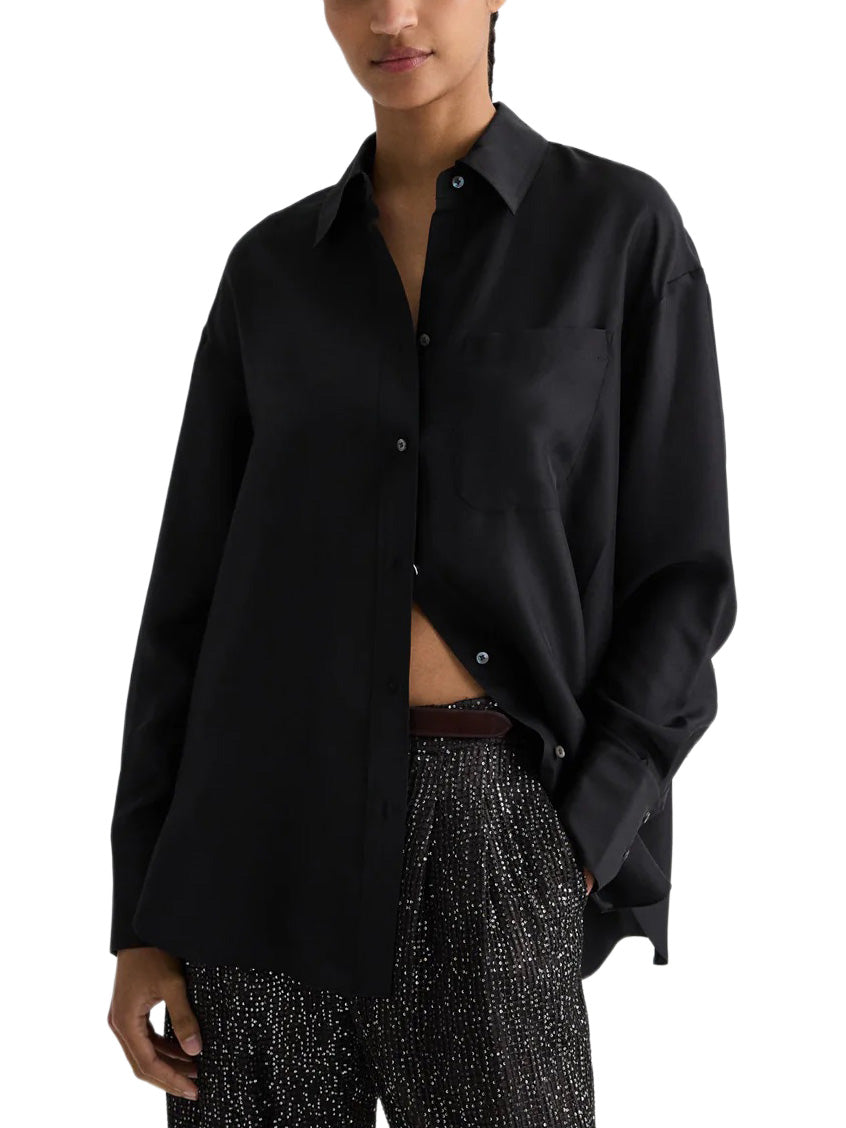 Big Joe Shirt in Washed Silk Habotai