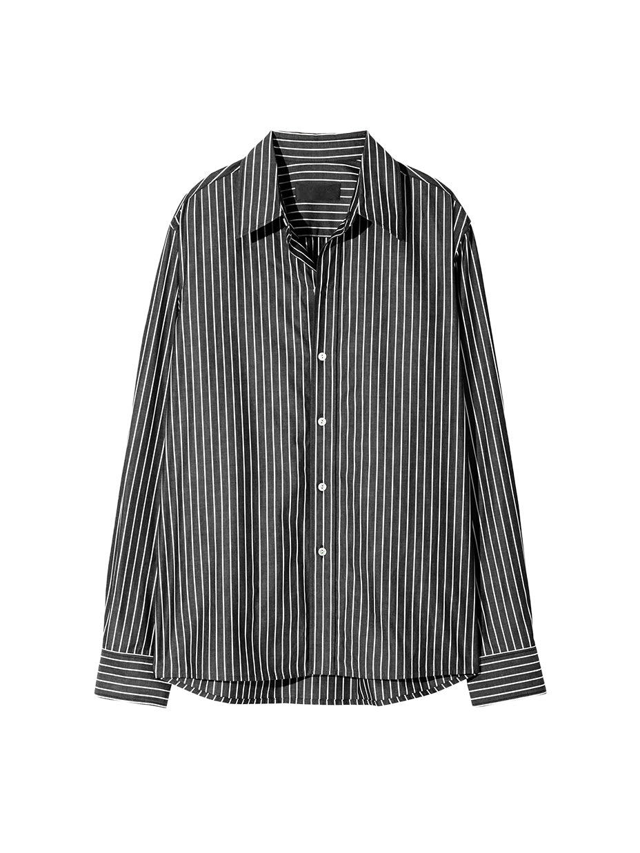 Raphael Classic Shirt in Black/White Stripe