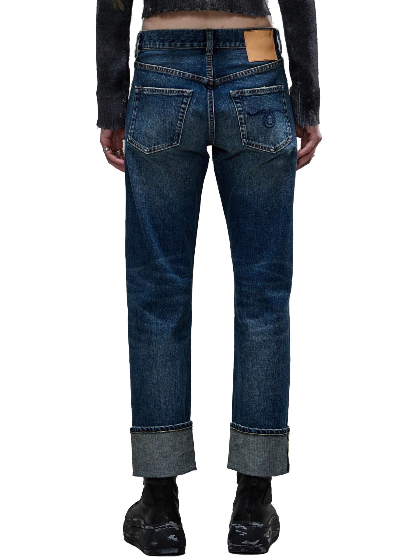 Cuffed Romeo Jean in Caslon Selvedge Blue