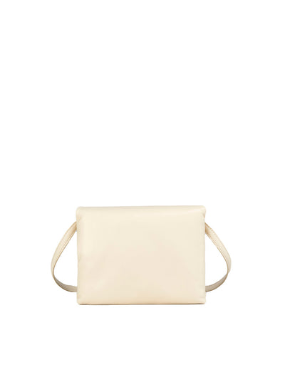 Ivory White Leather Prisma Pouch