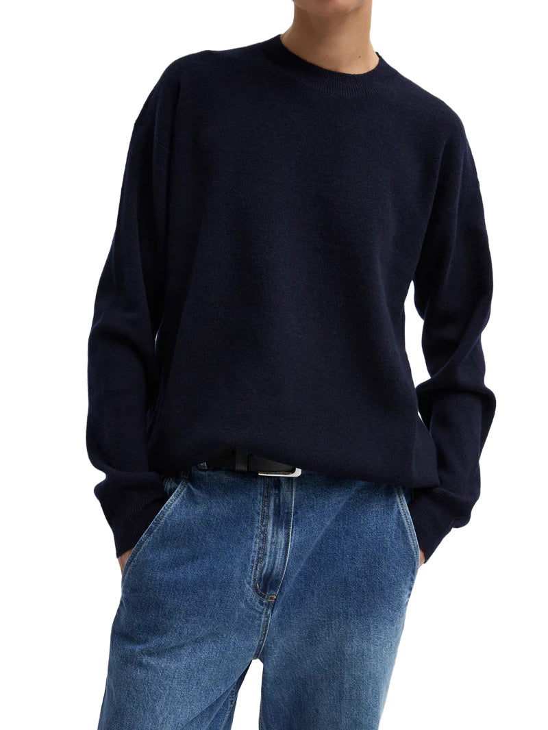 Anna Merino Wool Hole-At-Back Pullover