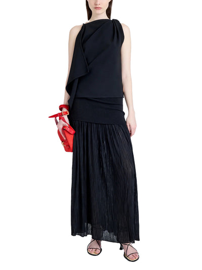 Paige Skirt in Pleated Crepe Chiffon