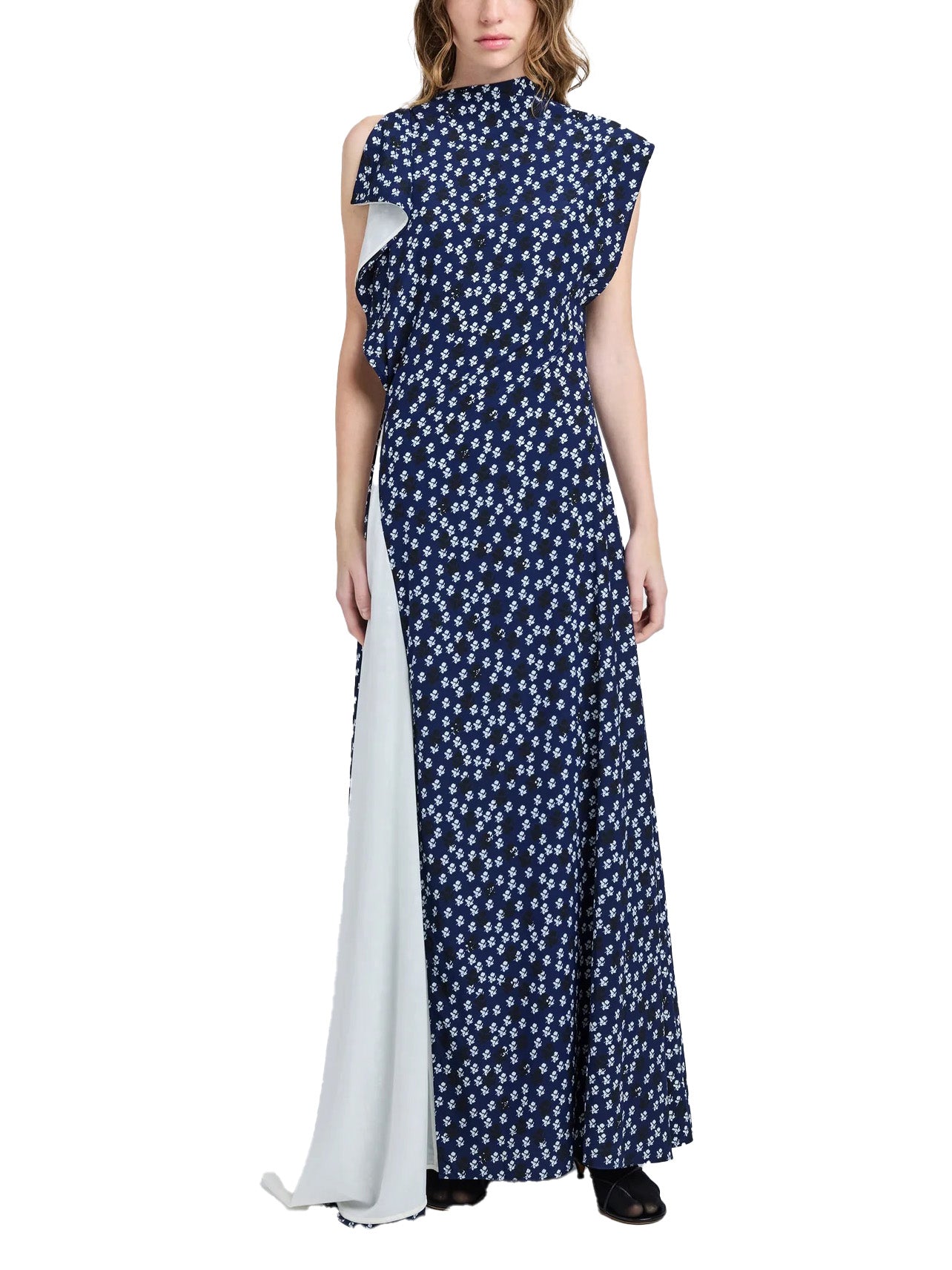 Devyn Dress in Printed Silk Viscose