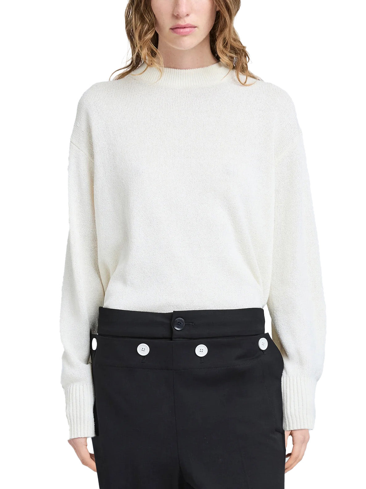Corri Sweater in Silk Cotton Crepe Knit
