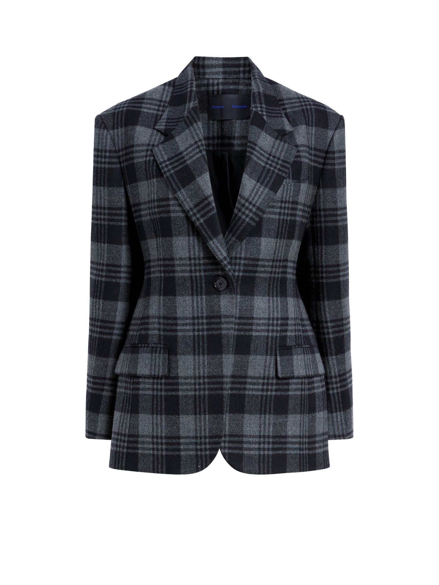 Daria Jacket In Plaid Wool Suiting