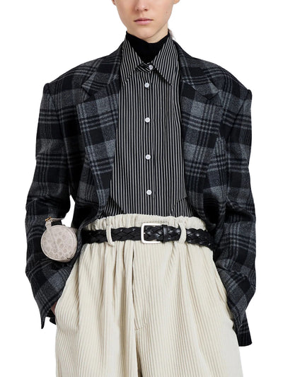 Daria Jacket In Plaid Wool Suiting