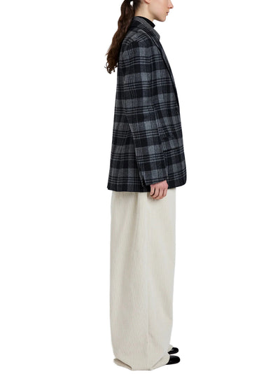 Daria Jacket In Plaid Wool Suiting