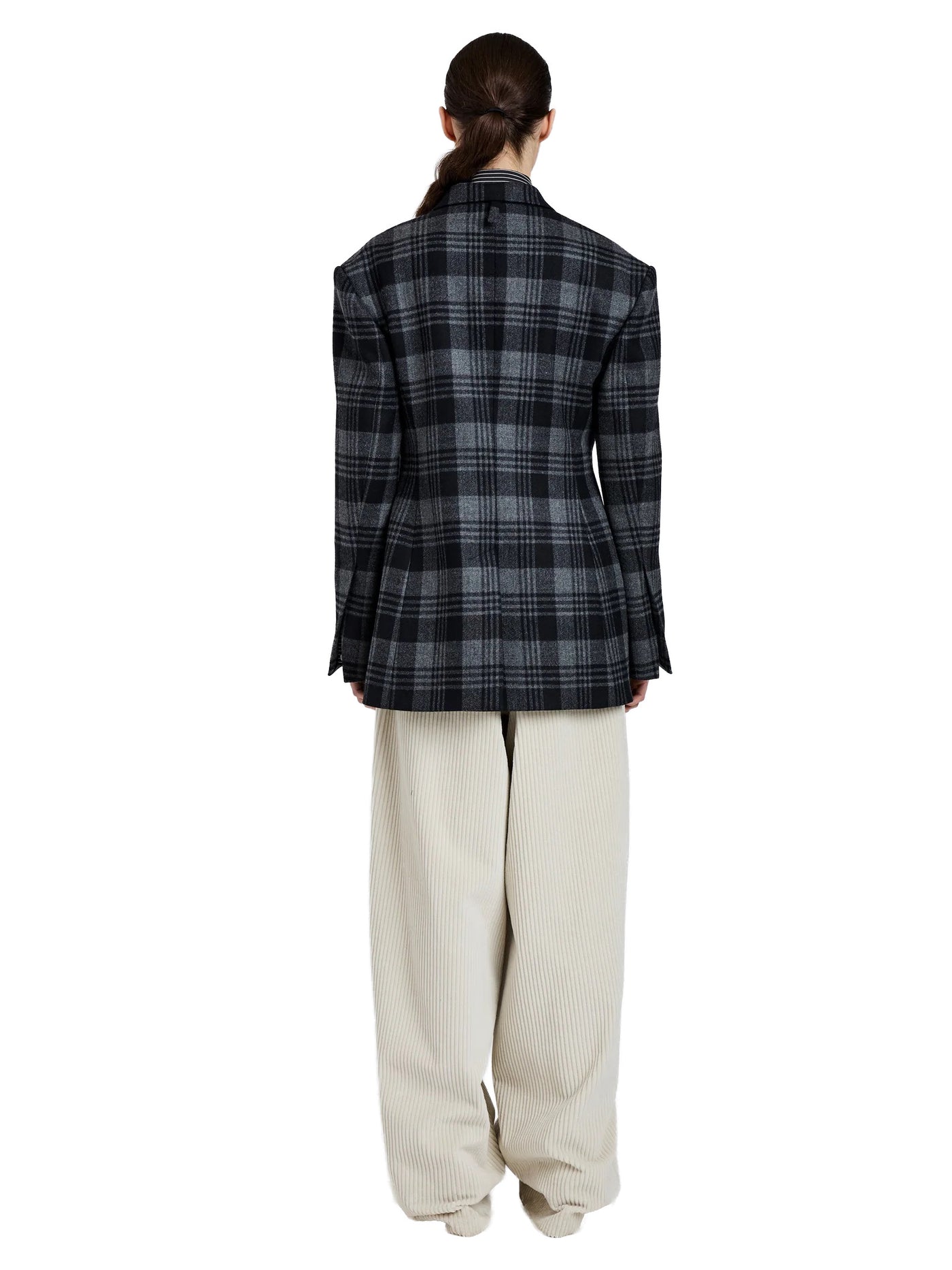 Daria Jacket In Plaid Wool Suiting