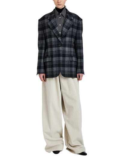 Daria Jacket In Plaid Wool Suiting