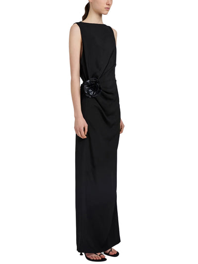 Indria Dress in Matte Double Crepe