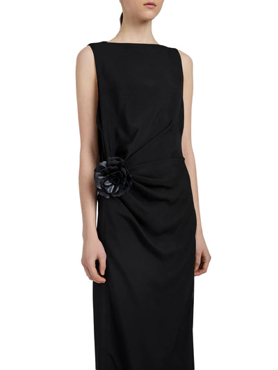 Indria Dress in Matte Double Crepe
