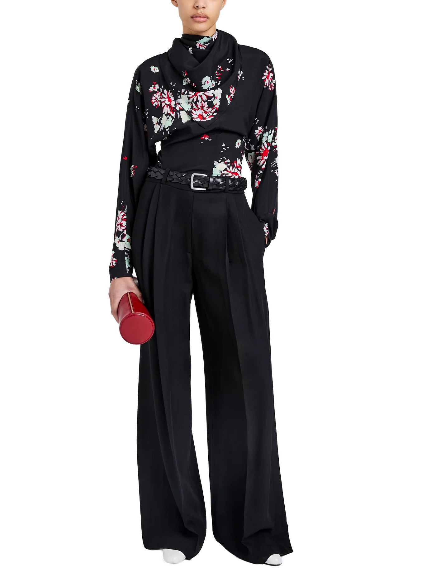 Ysabelle Top In Printed Silk Viscose
