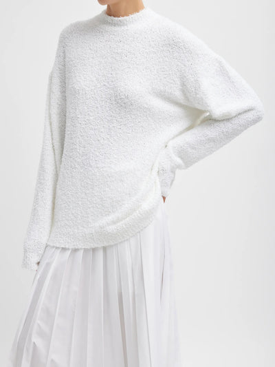 Serviette Crewneck Easy Pullover in Optic White