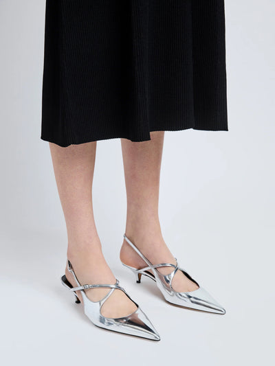 Slash Crossover Slingback Pumps