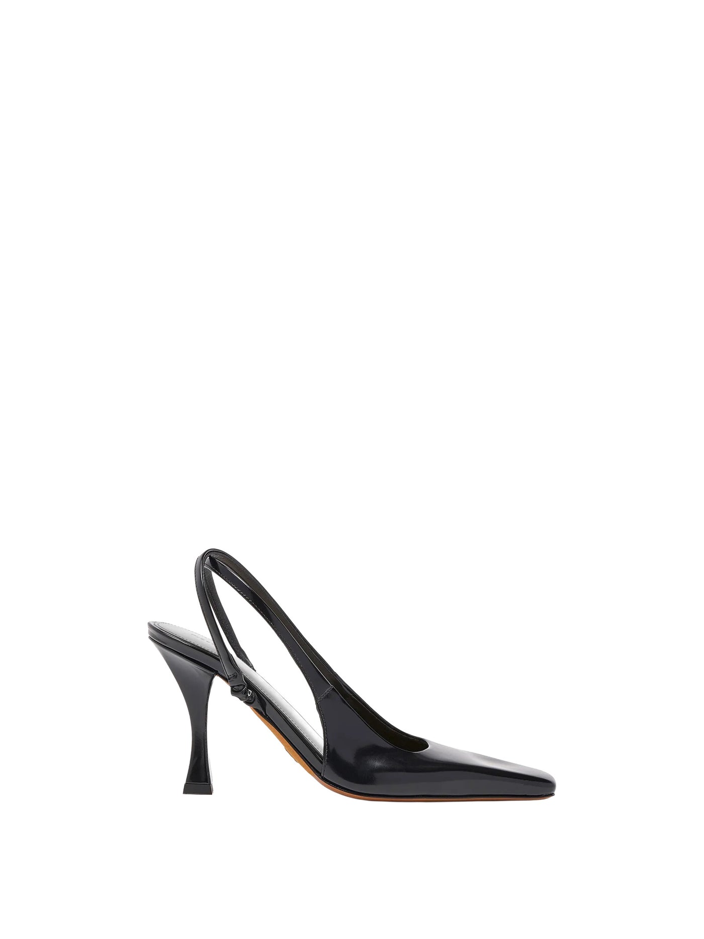 Trap Cross Slingback Pumps Spazzolato Leather Black