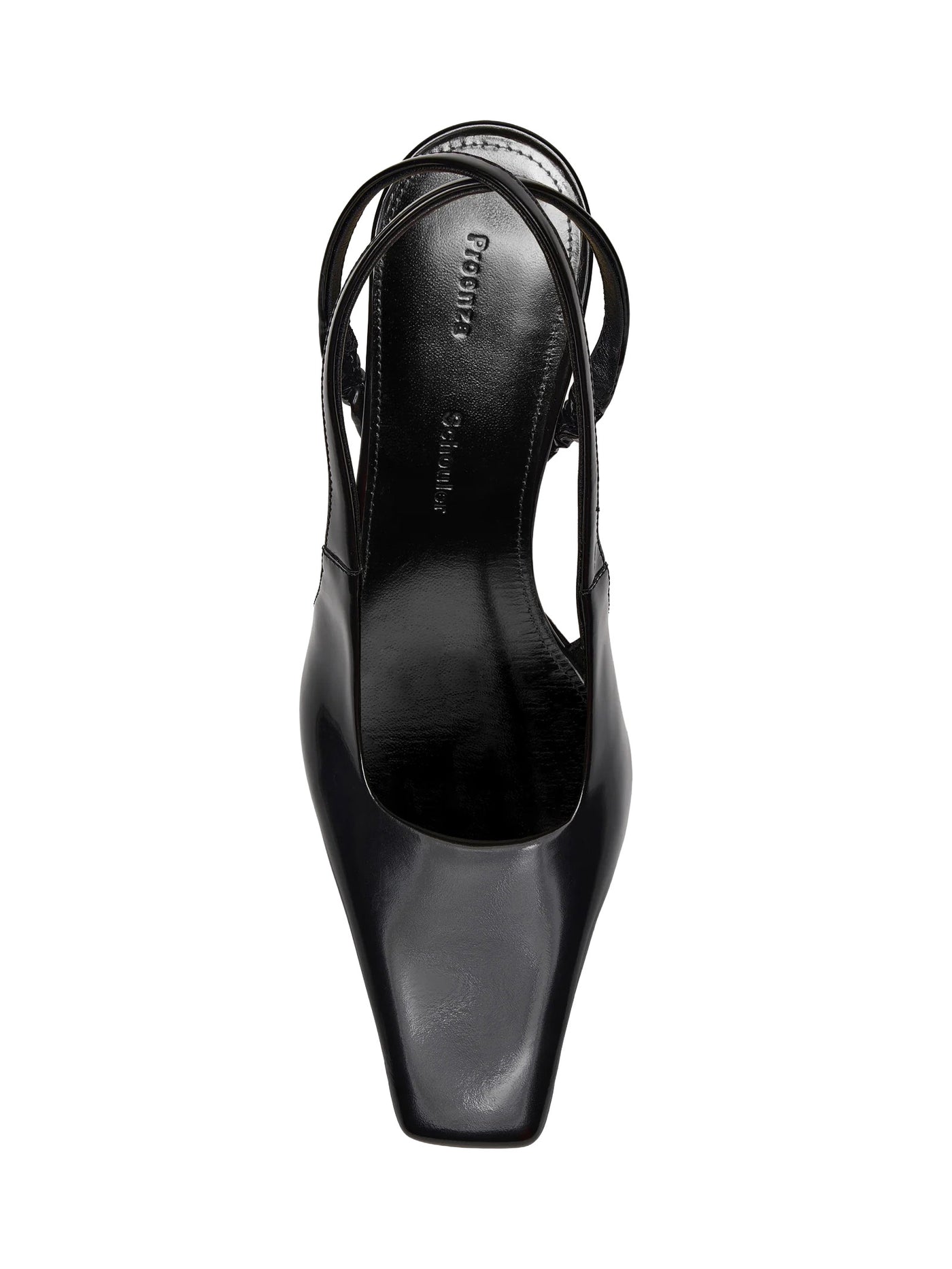 Trap Cross Slingback Pumps Spazzolato Leather Black