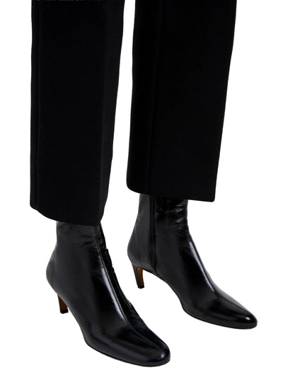 Uma Ankle Boots in Slick Calf in Black