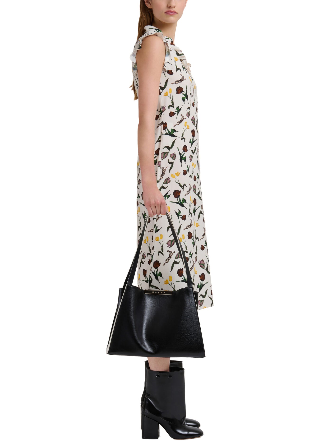 Leather Cresta E/W Small Tote Bag