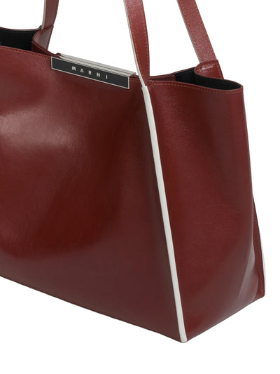 Leather Cresta E/W Small Tote Bag