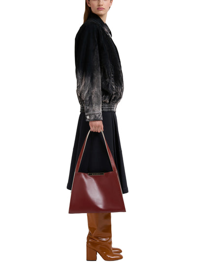 Leather Cresta E/W Small Tote Bag