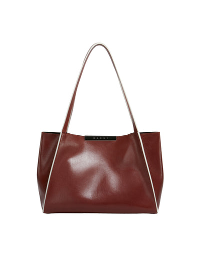 Leather Cresta E/W Small Tote Bag
