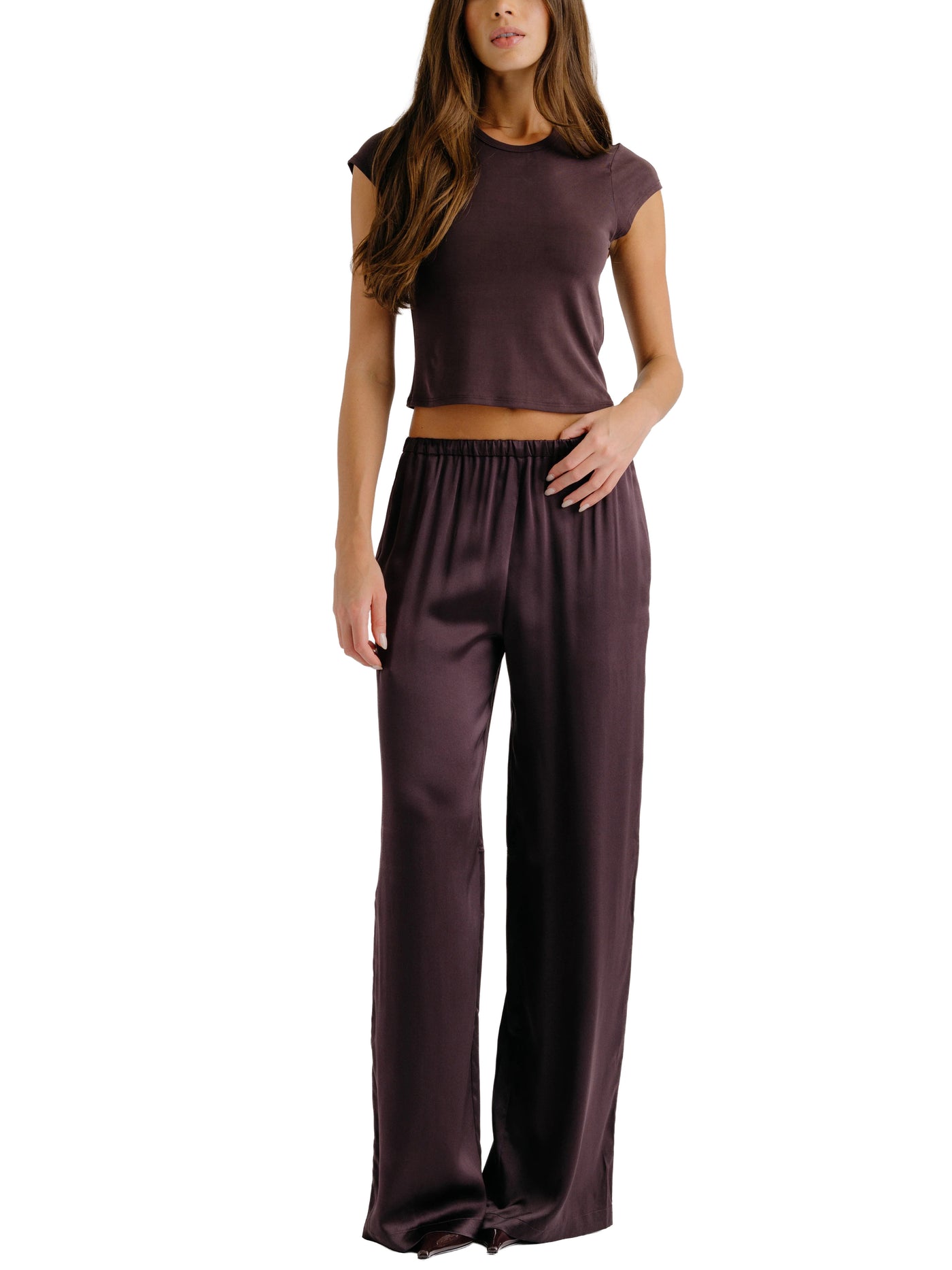 Lexi Lower Rise Pants in Oat Tree