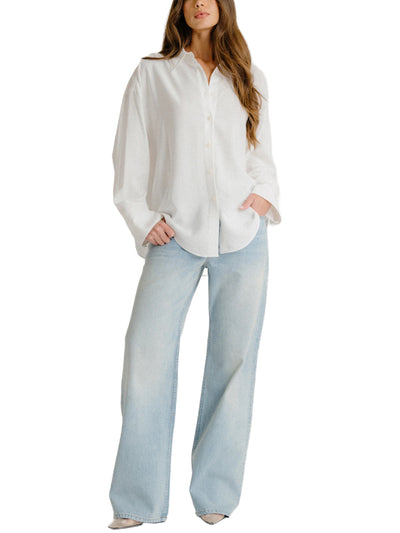 Benton Slouchy Botton Down in White