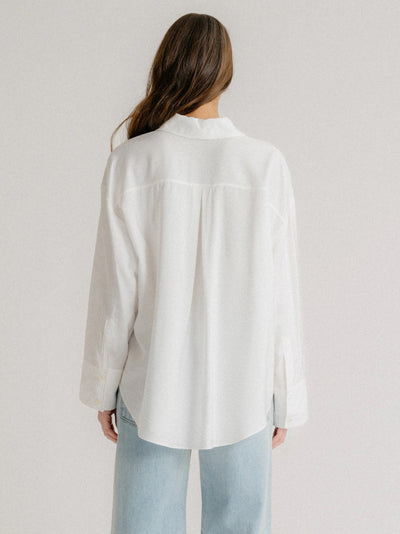 Benton Slouchy Botton Down in White