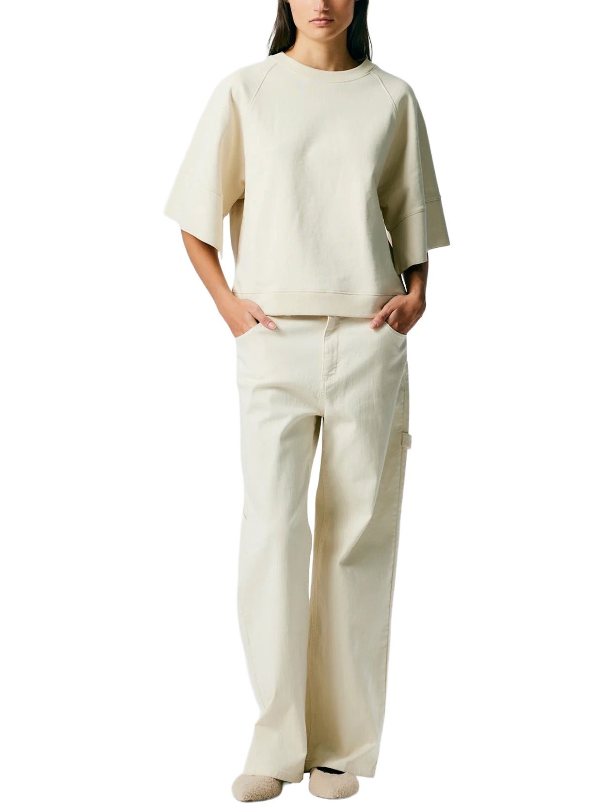 Garment Washed Twill Slouchy Carpenter Jean