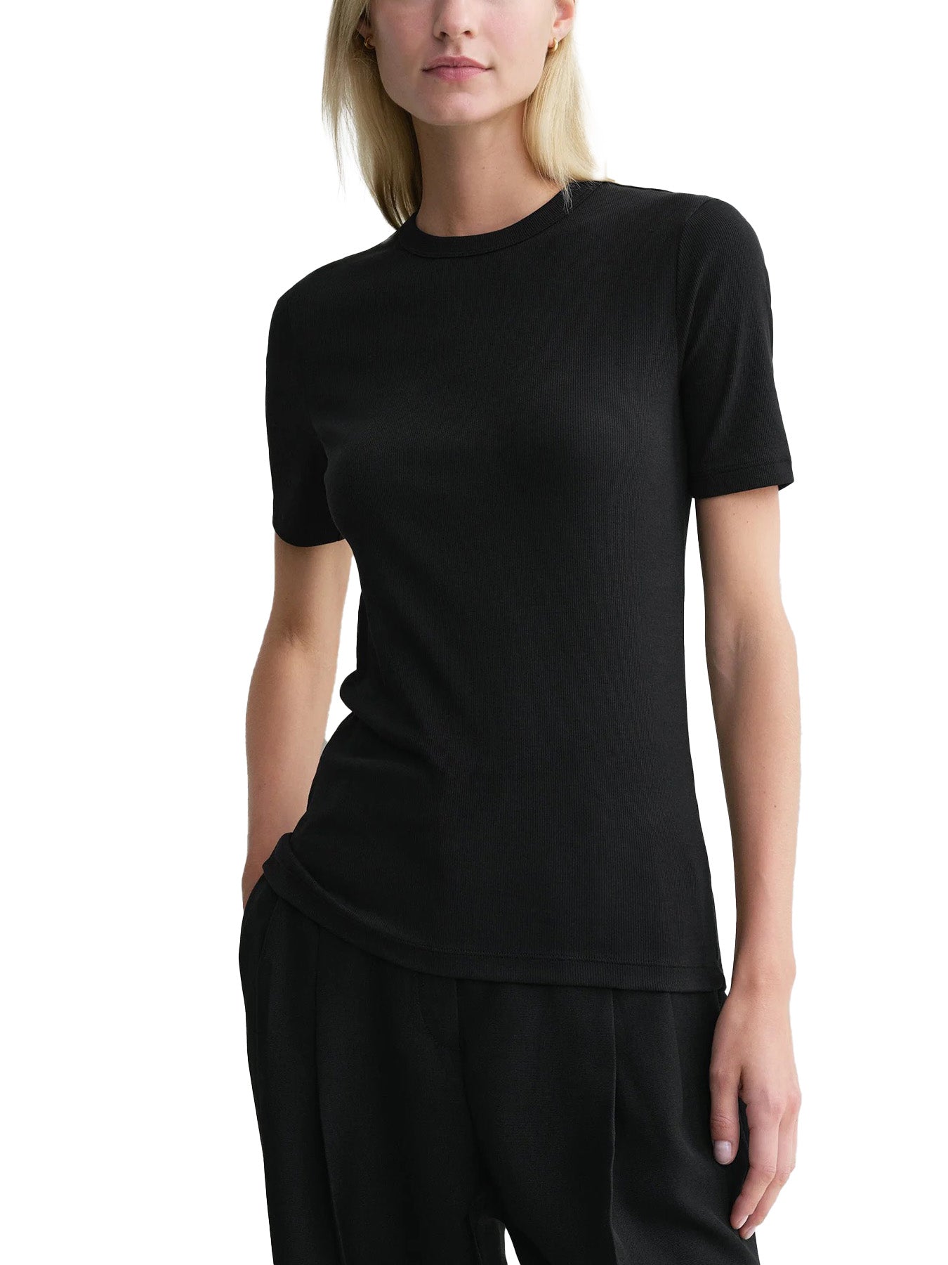 Classic Rib Tee Black