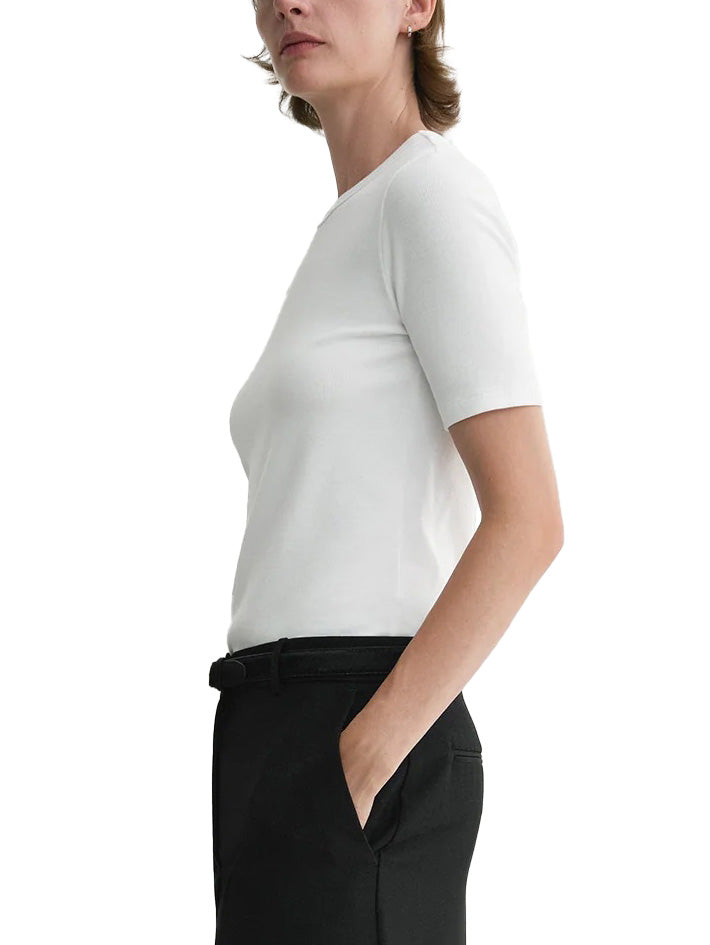 Classic Rib Tee White
