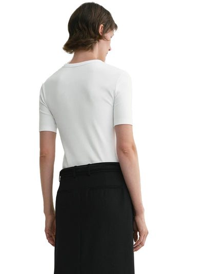 Classic Rib Tee White