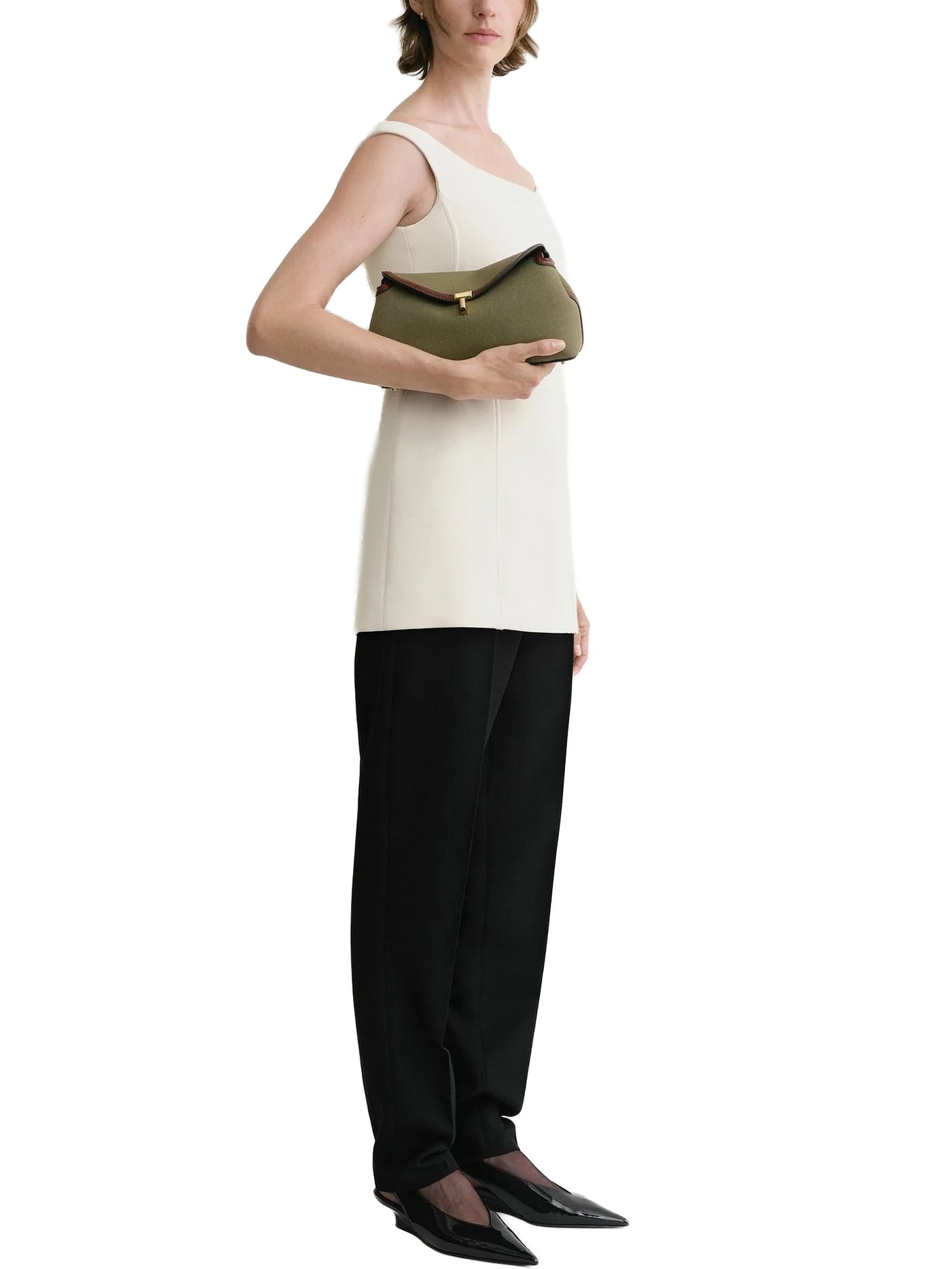 T-Lock Canvas Clutch Khaki Green