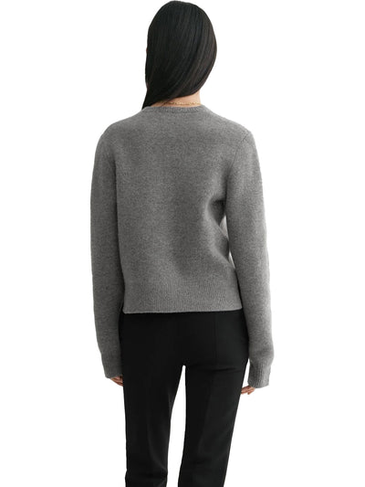 Cropped Crew-Neck Knit