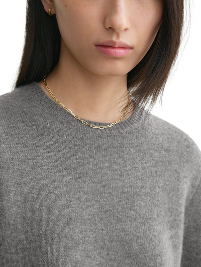 Cropped Crew-Neck Knit