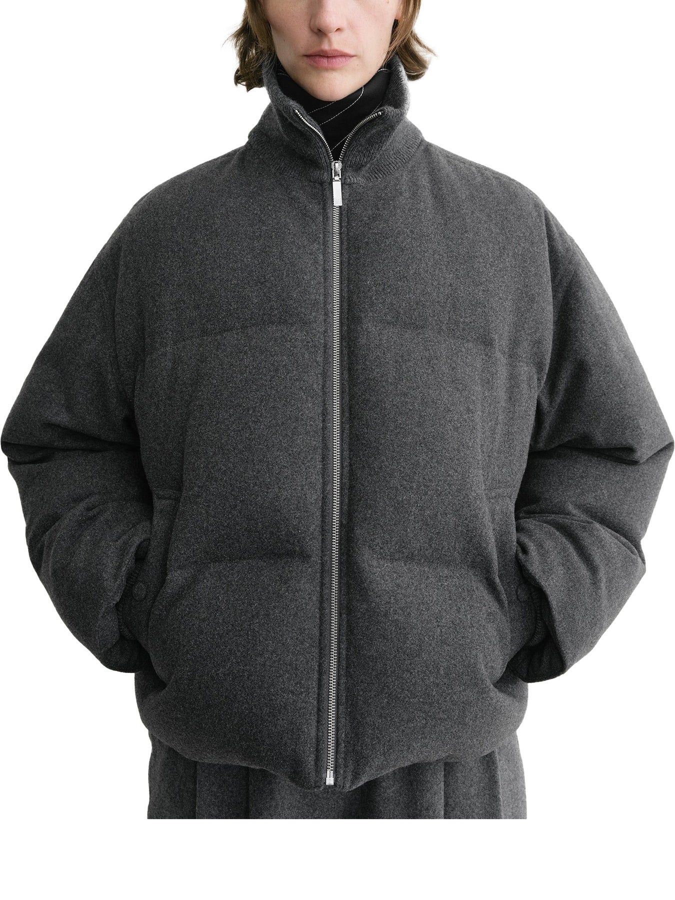 Flannel puffer jacket deals