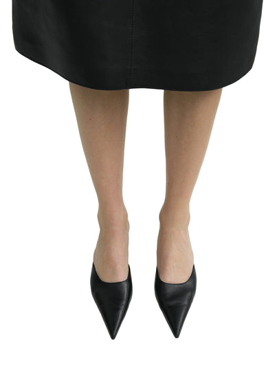 Sharp Nappa Mules Black