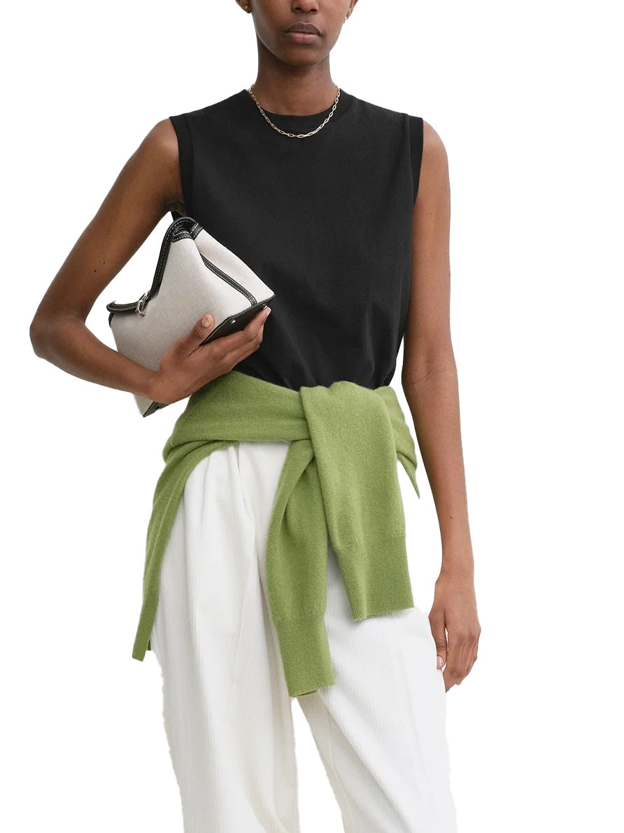 Relaxed Sleeveless Tee Black
