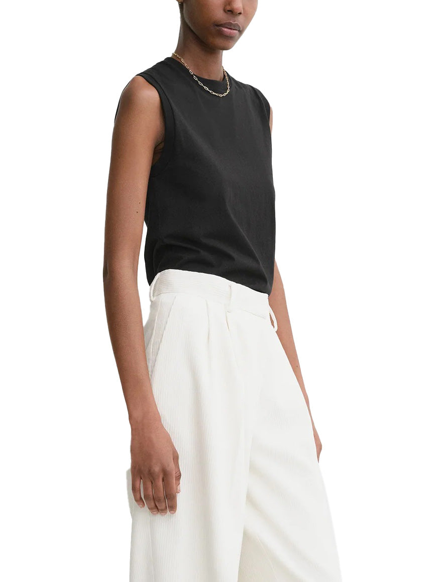 Relaxed Sleeveless Tee Black