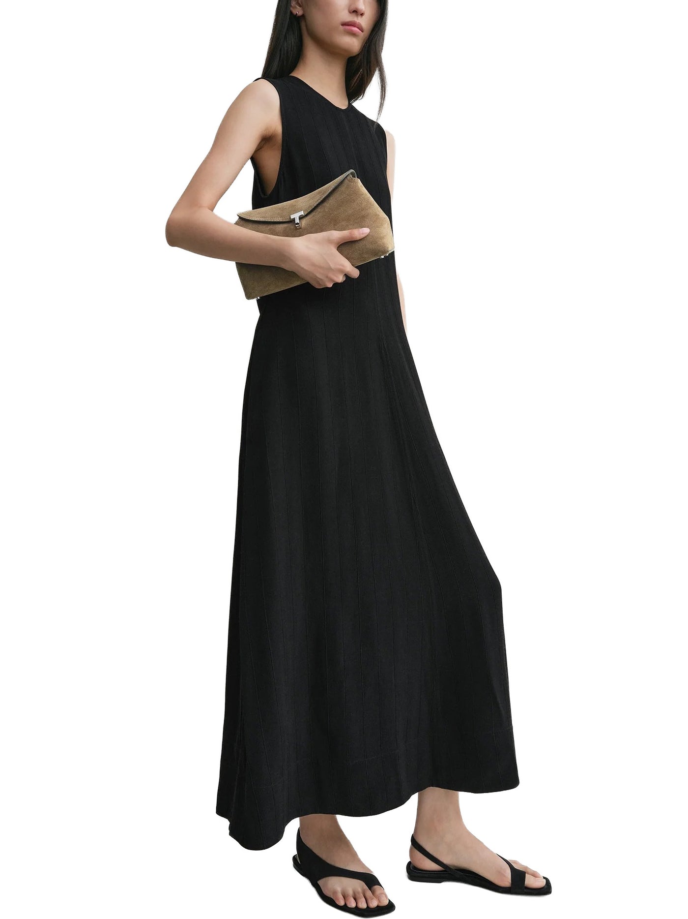 T-Lock Suede Clutch Tobacco