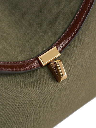 T-Lock Canvas Clutch Khaki Green