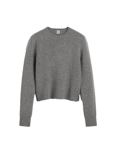 Cropped Crew-Neck Knit