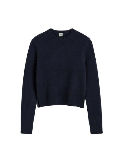 Cropped Crew-Neck Knit