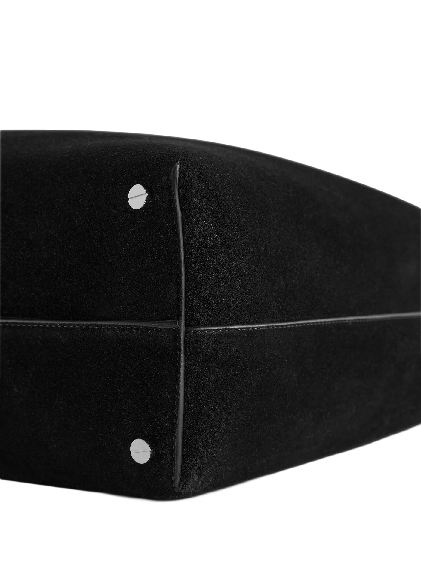 Bevel Suede Bag in Black